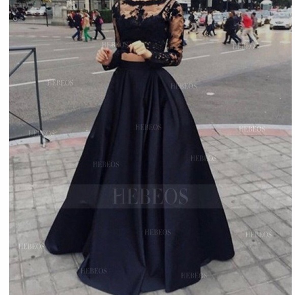 Black prom dress from the brand Hebeos